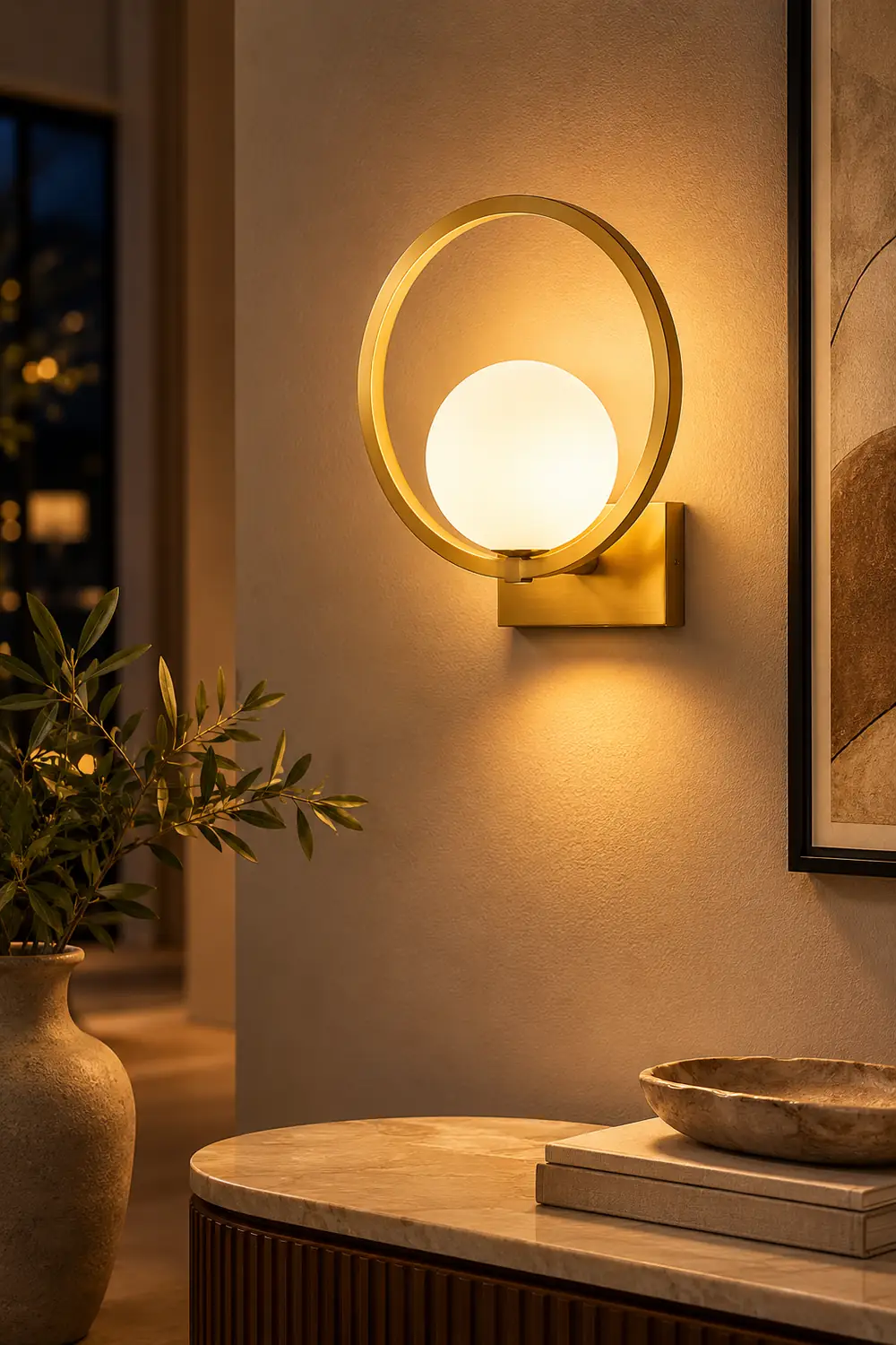 Lunar Brass Wall Lamp - Lumpaz
