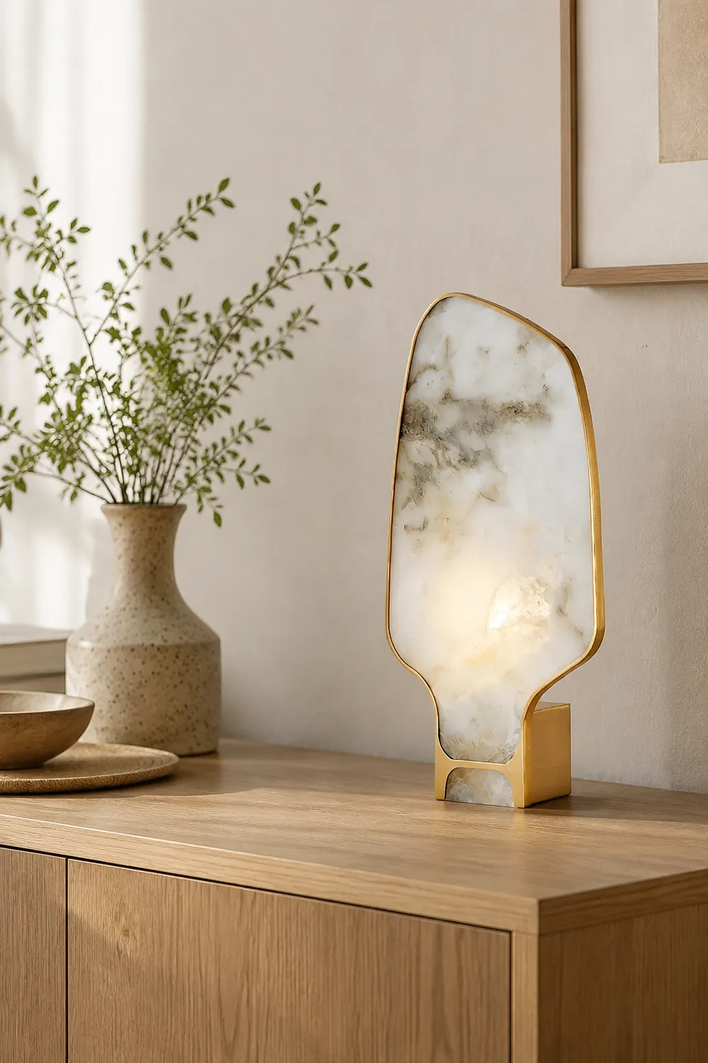 Andrea Alabaster Table Lamp - Lumpaz