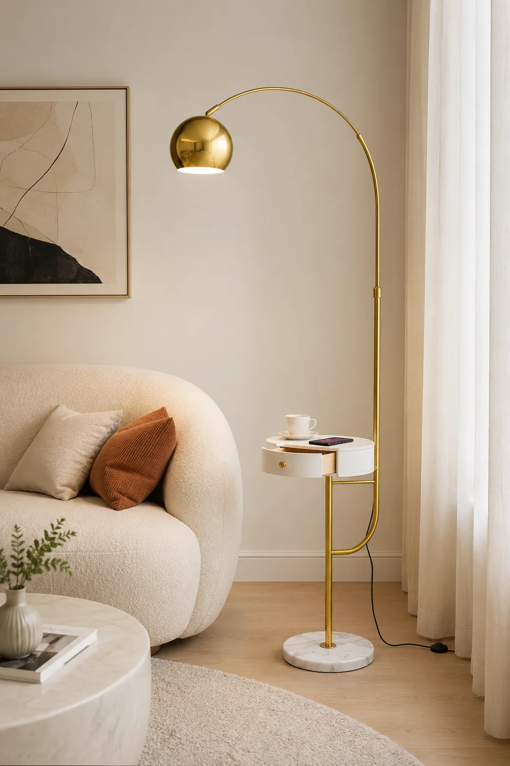 Arc Drawer Floor Lamp - Lumpaz