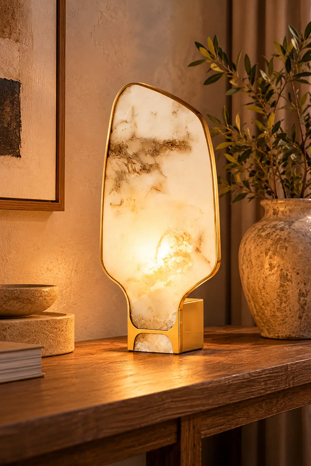 Andrea Alabaster Table Lamp - Lumpaz