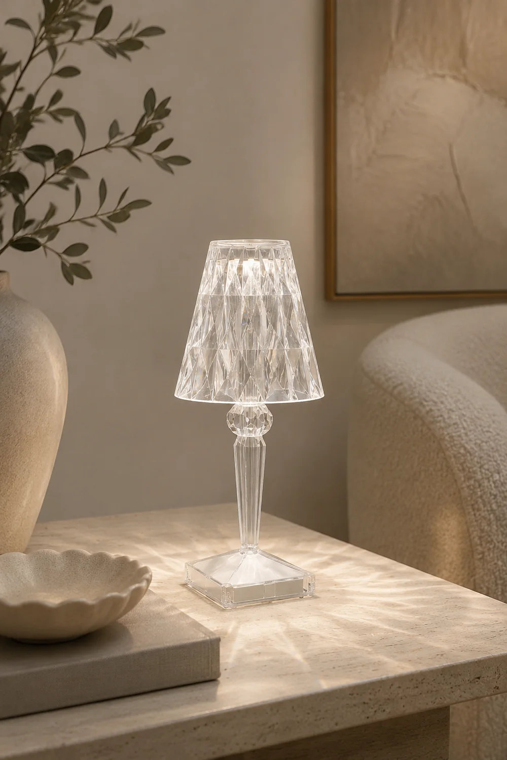 Sparkle Glam Built-in Battery Table Lamp - Lumpaz