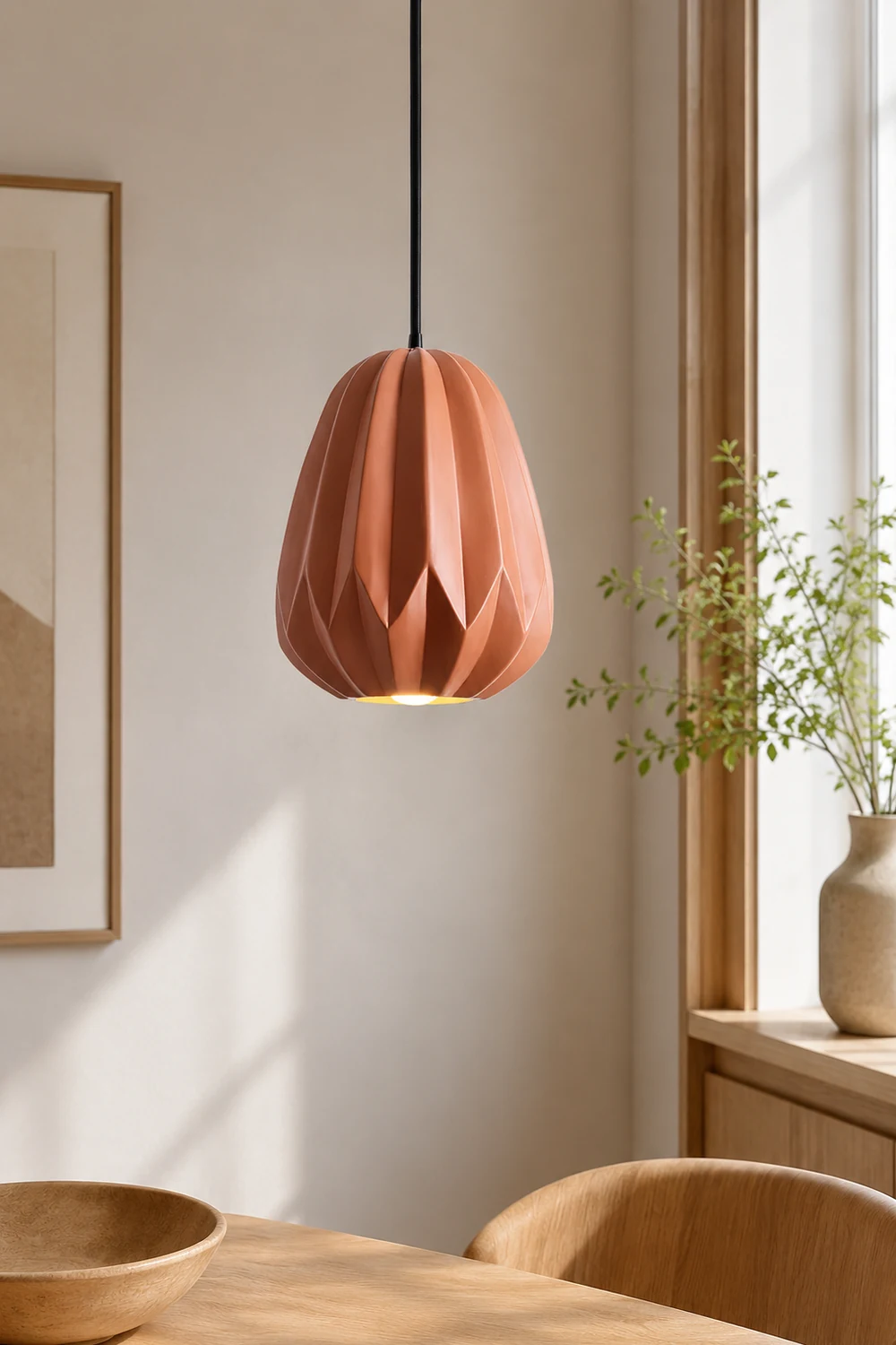 Papaya Resin Pendant Lamp - Lumpaz