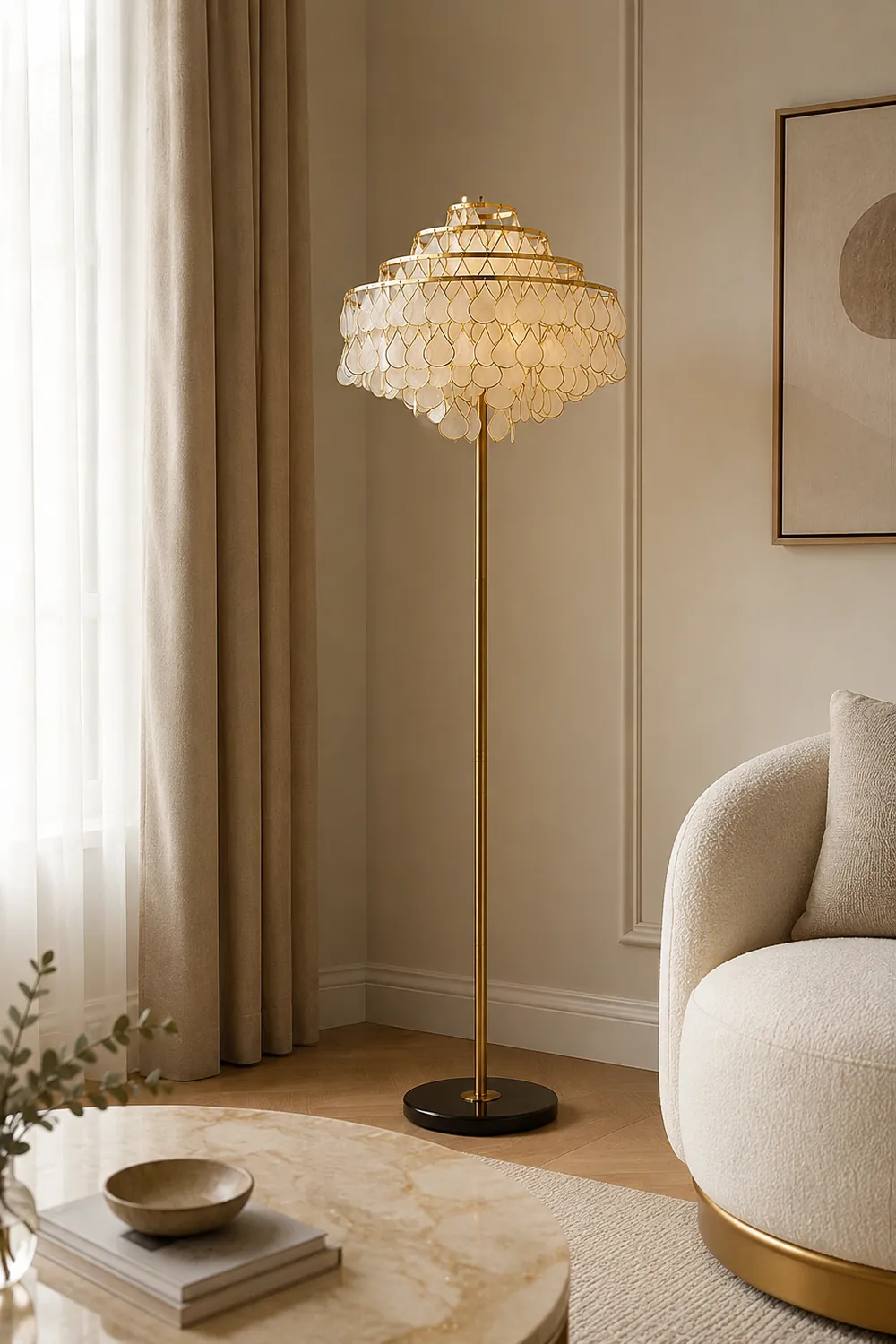 Vivant Shell Floor Lamp - Lumpaz