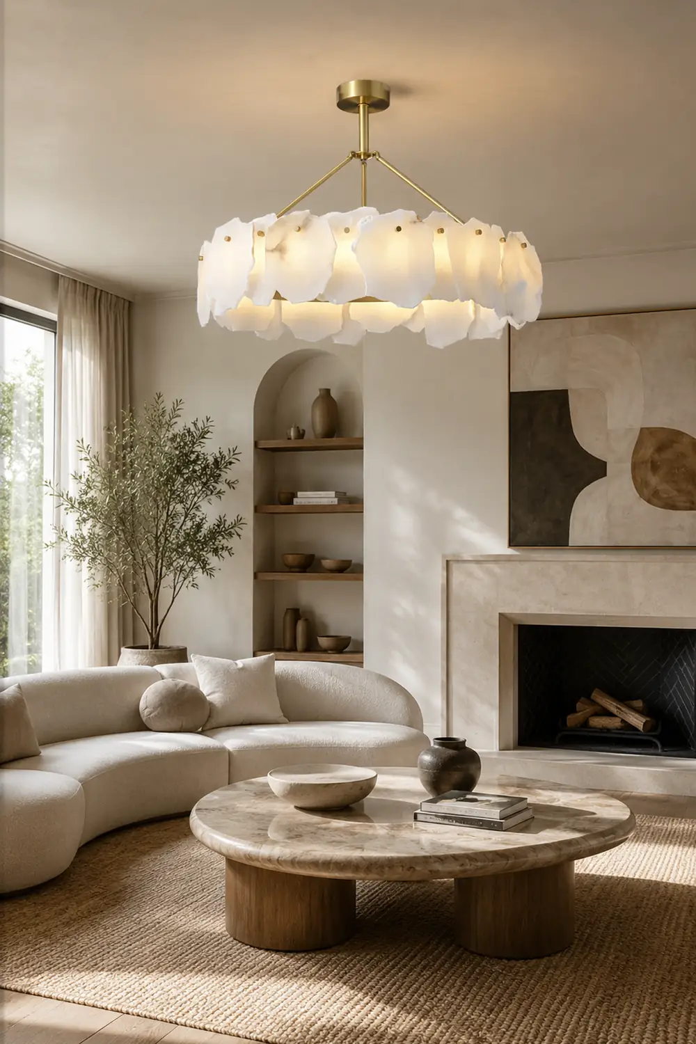 Burton Alabaster Chandelier - Lumpaz