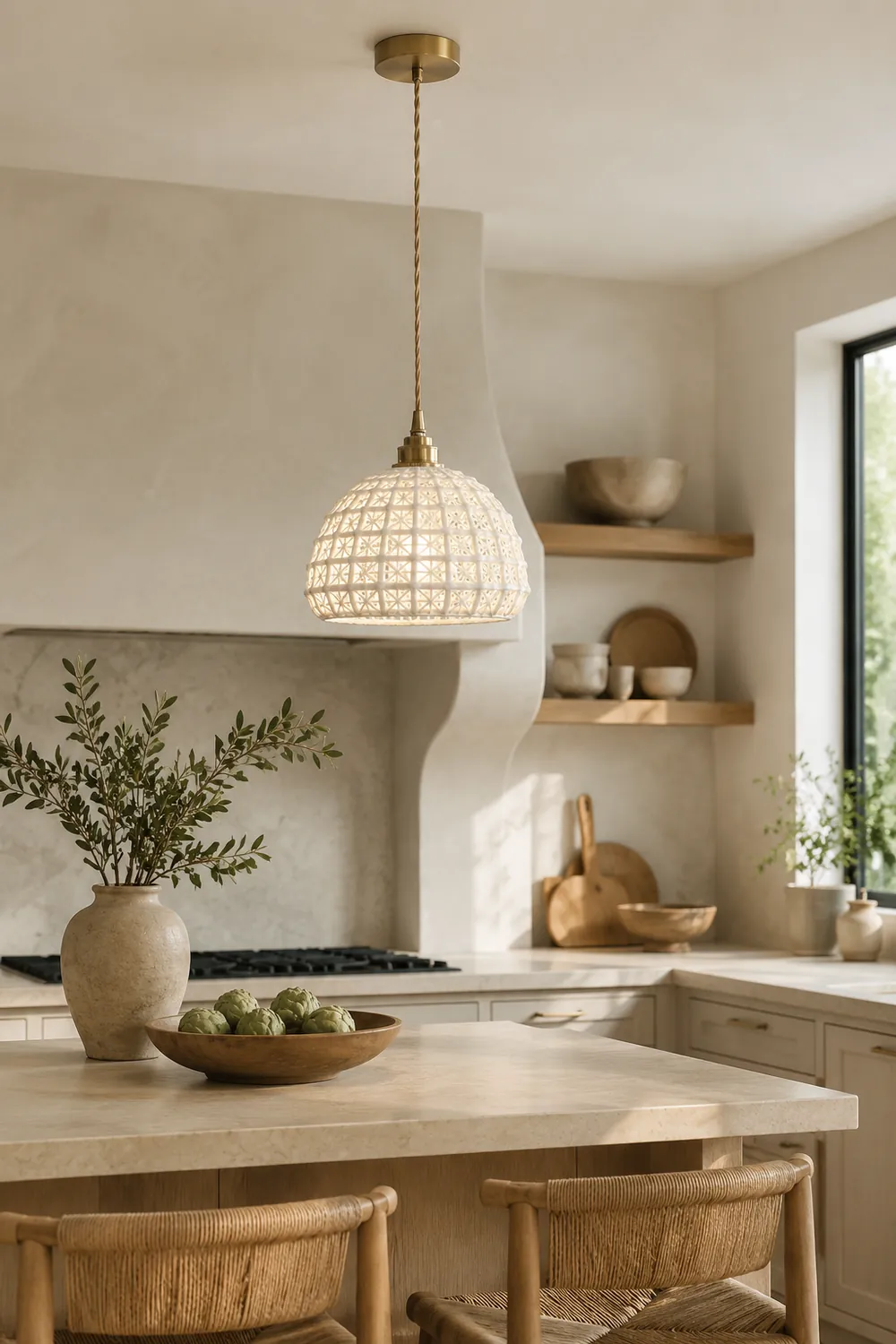 Modern Ceramic Pendant Light - Lumpaz