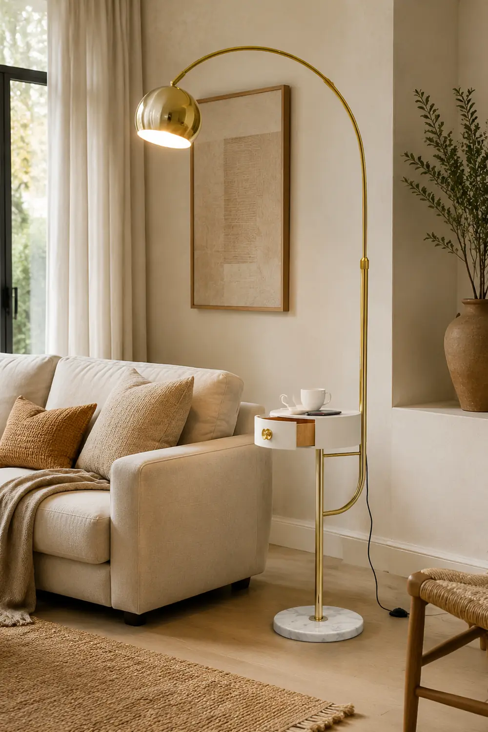 Arc Drawer Floor Lamp - Lumpaz