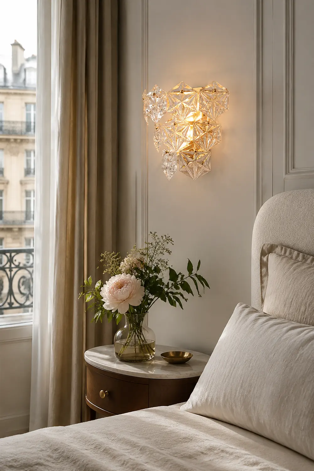 Snowflake Glass Wall Lamp - Lumpaz