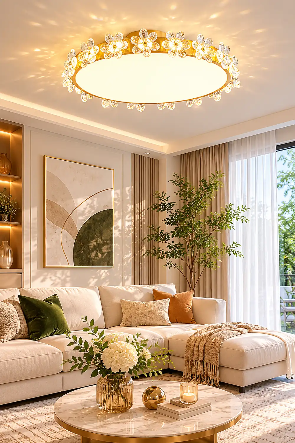 Petal Crystal Ceiling Lamp - Lumpaz
