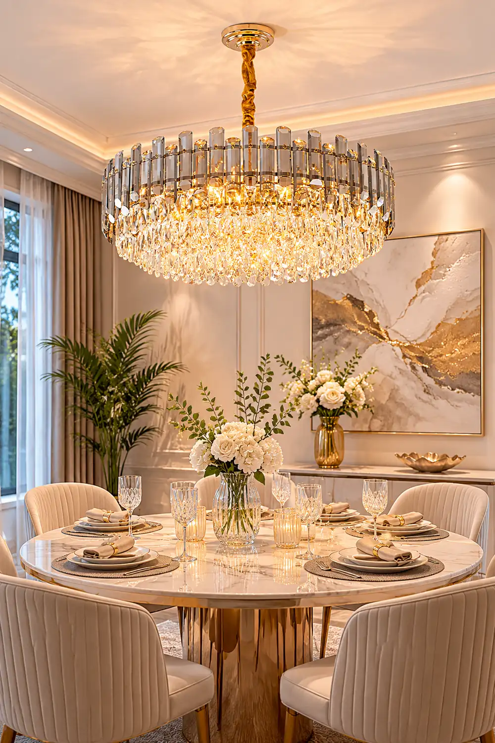 Modern Crystal Tier Chandelier - Lumpaz