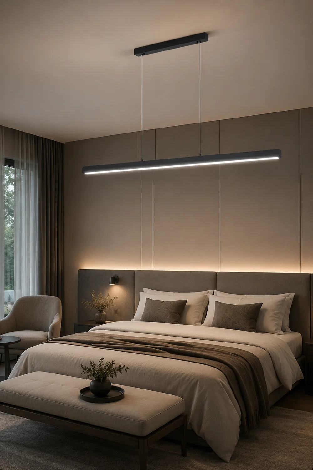 Edge Linear Island Chandelier - Lumpaz