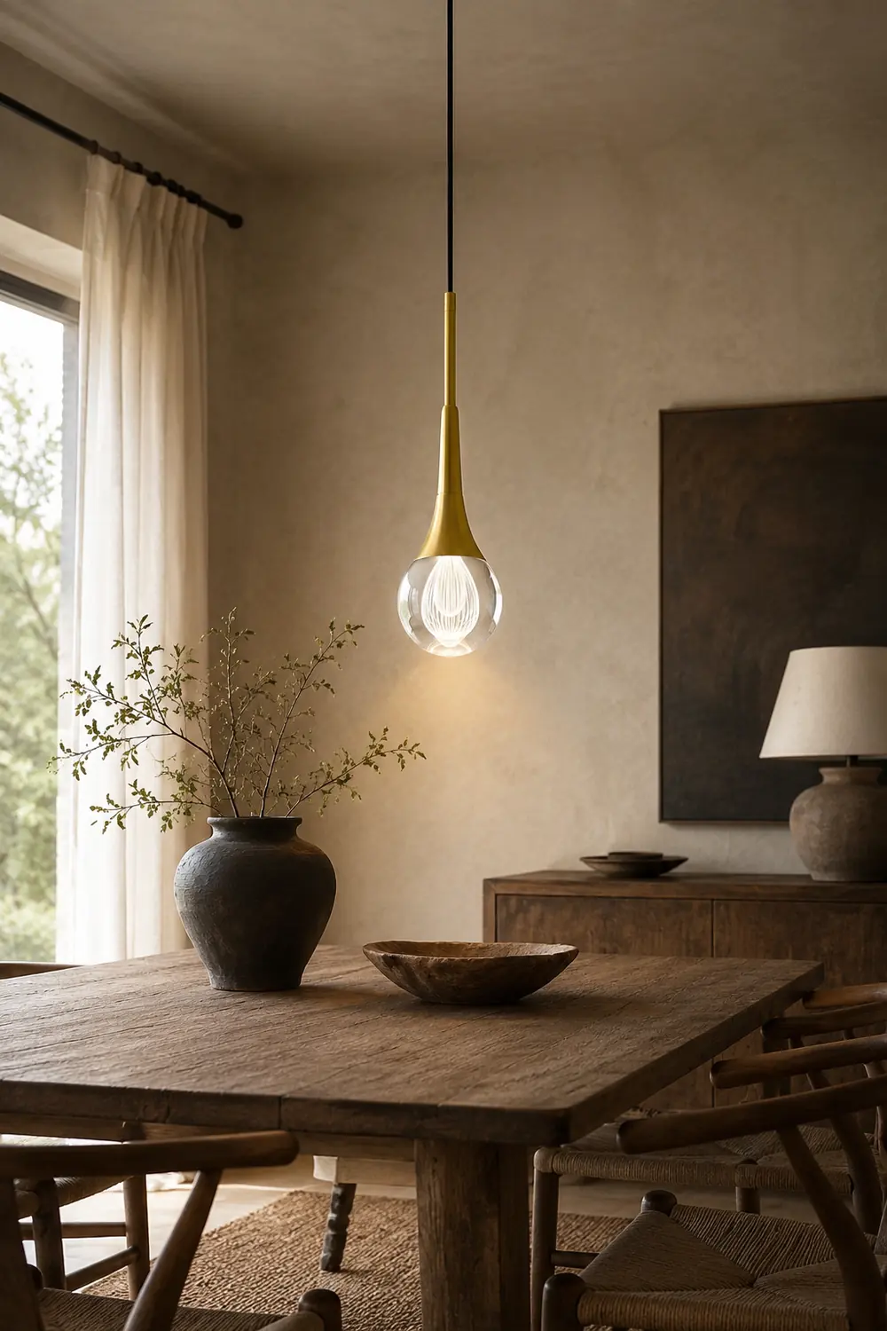 Teardrop Crystal Pendant Light - Lumpaz