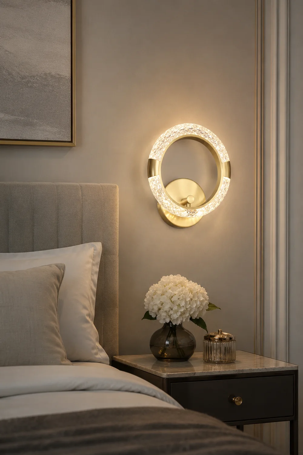 Crystal LED Round Wall Lamp - Lumpaz