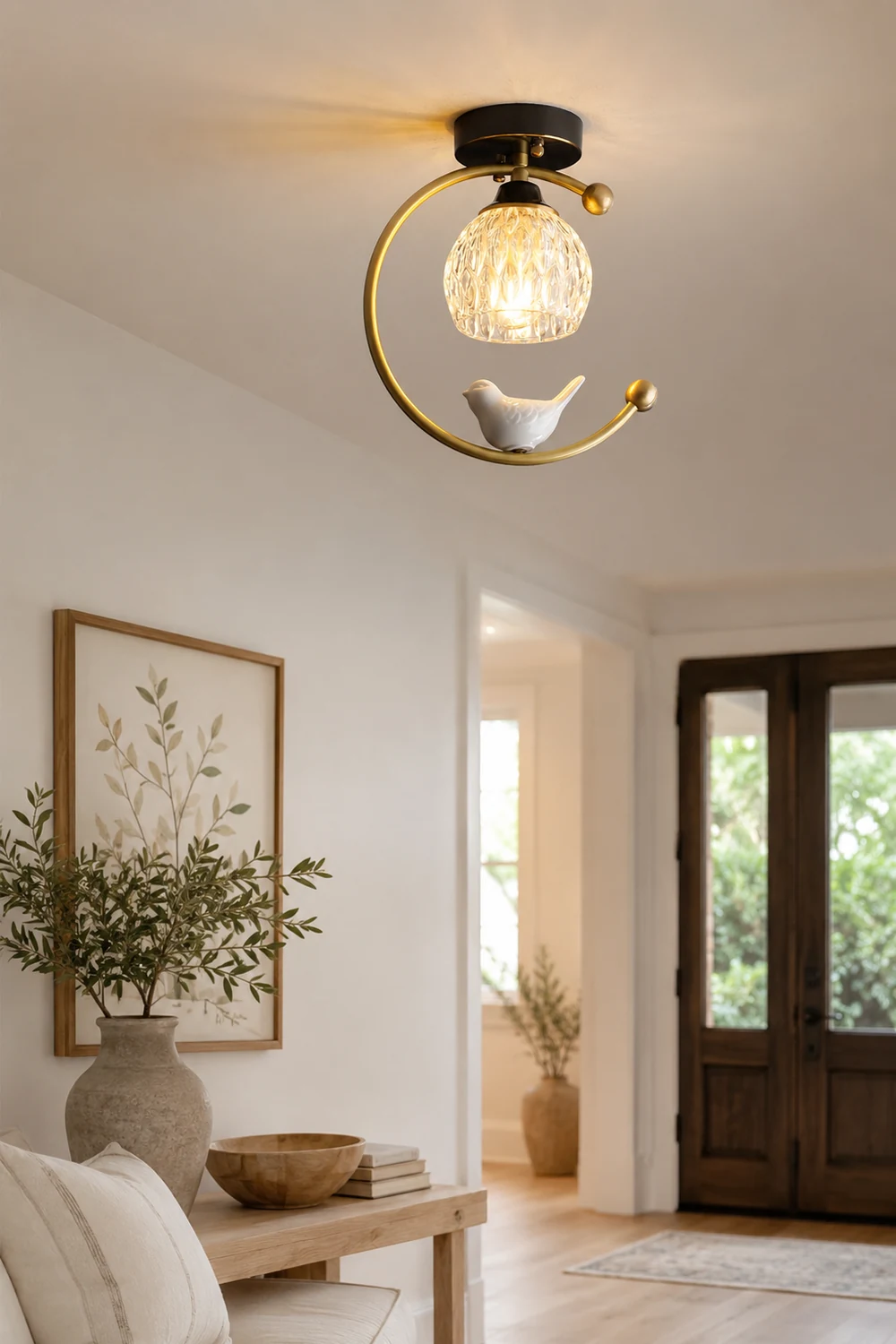 Ceramic Bird Ceiling Lamp - Lumpaz