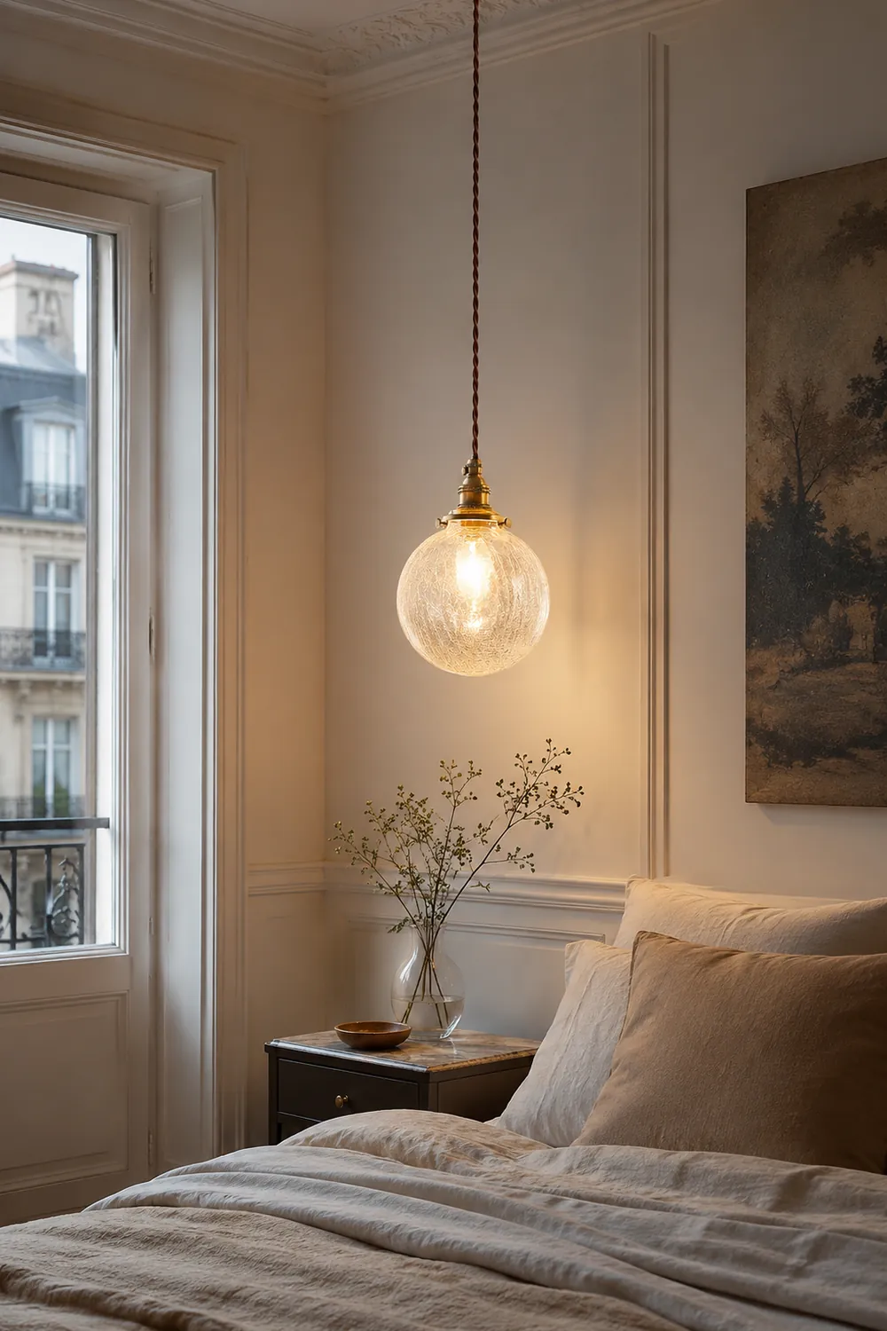 Crackle Glass Pendant Light - Lumpaz