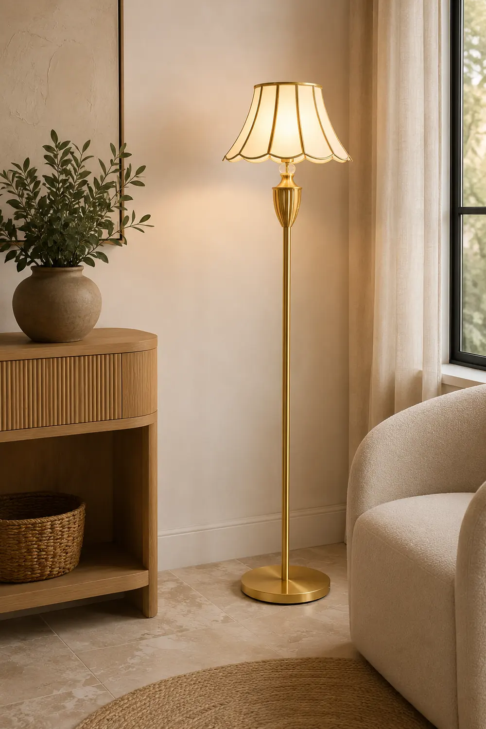 Kristall Brass Floor Lamp - Lumpaz