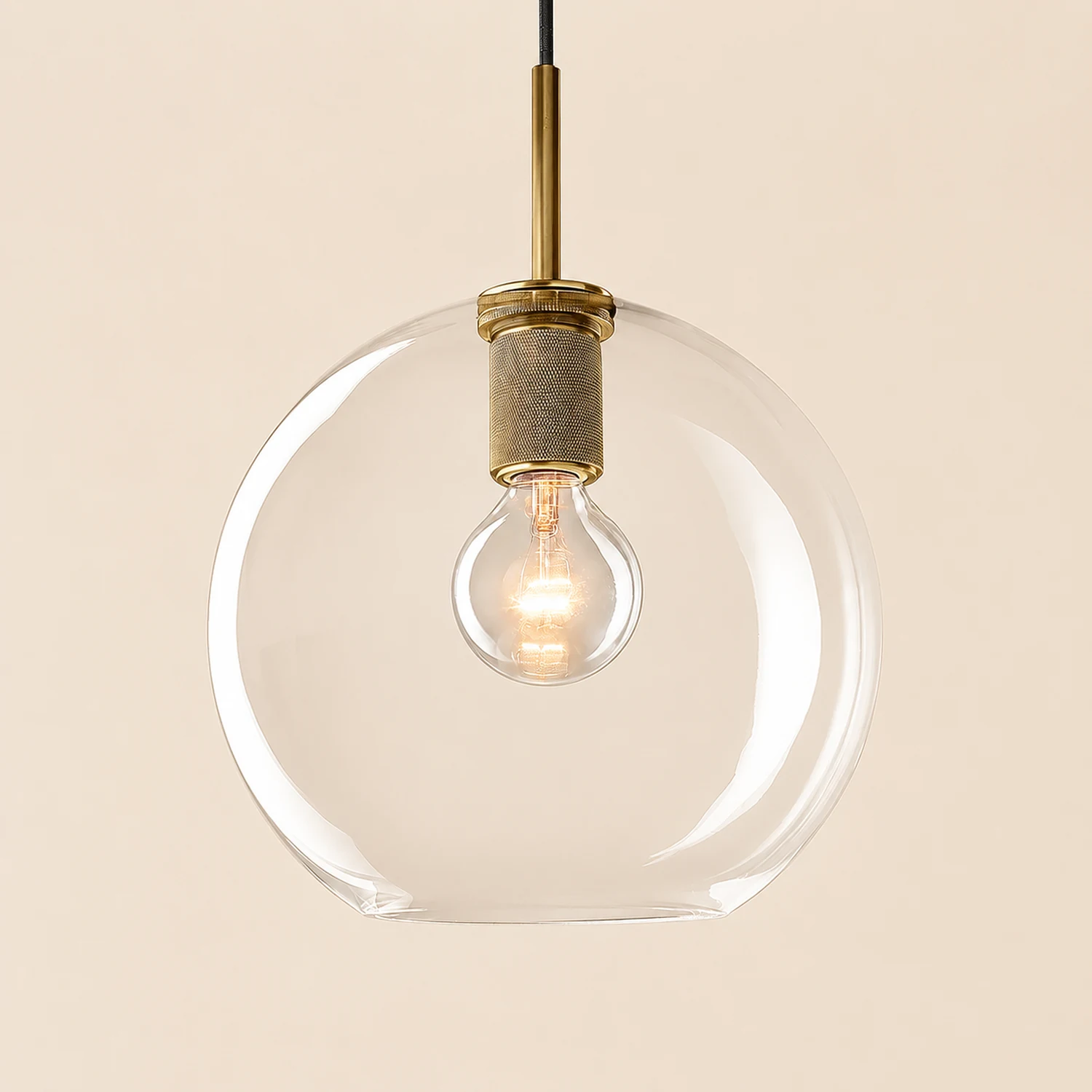 Armed Brass Pendant Lamp - Lumpaz