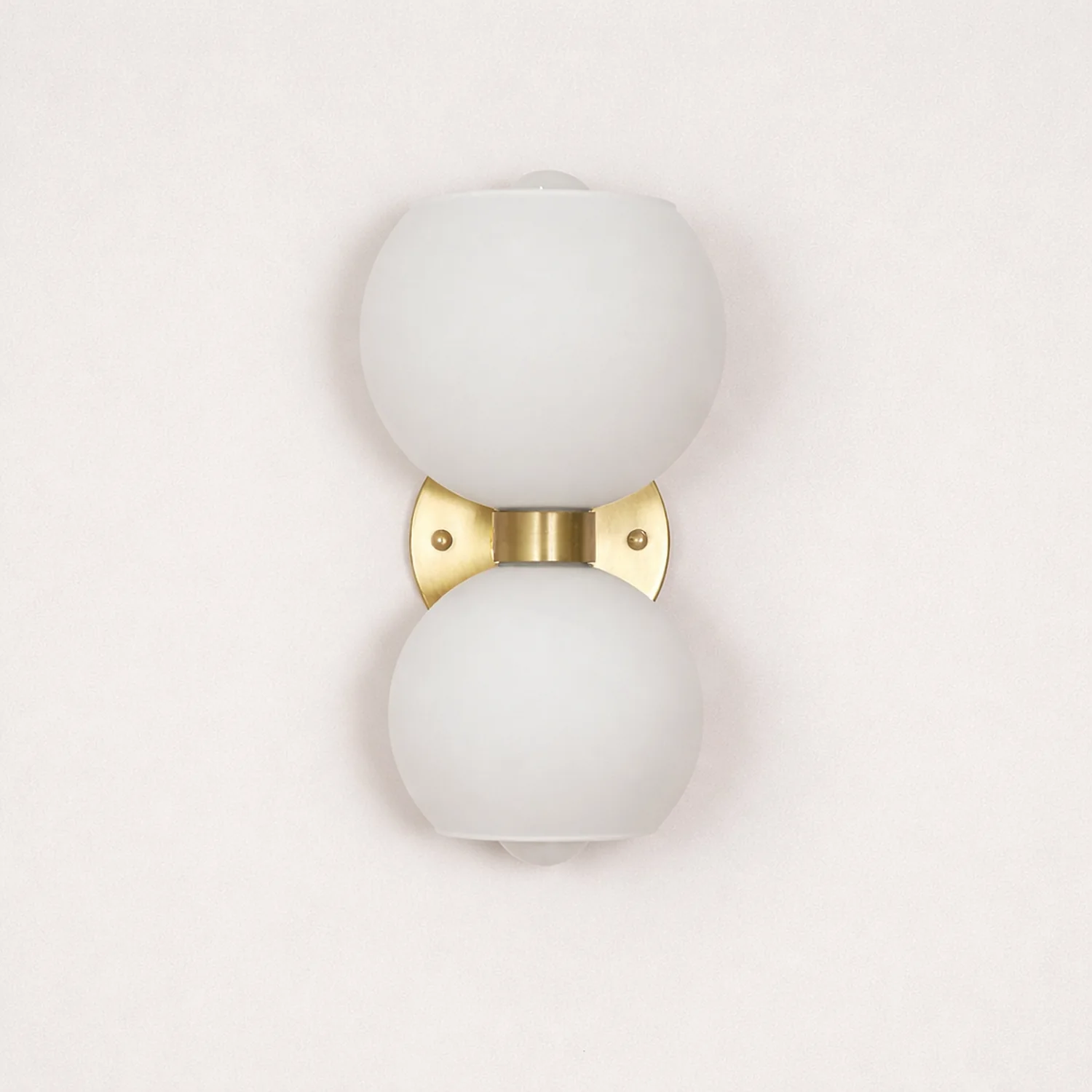 Round White Glass Bedroom Wall Lamp - Lumpaz