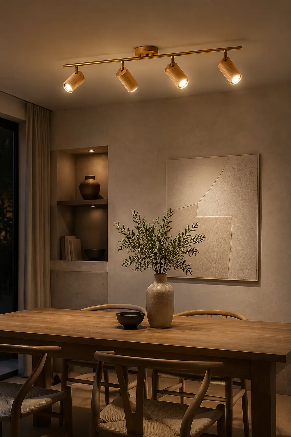 Shaker Wood Long Spotlight - Lumpaz