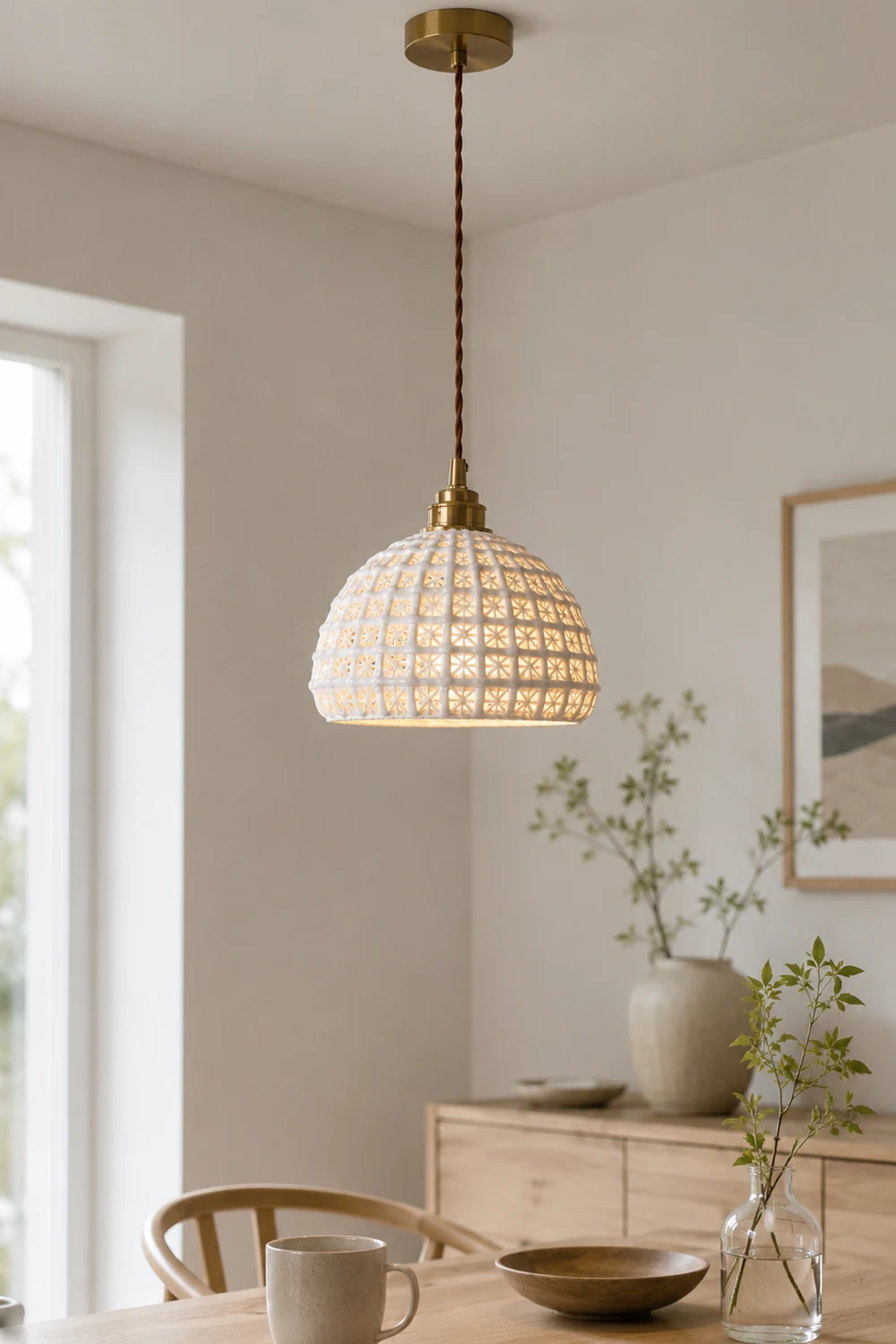 Modern Ceramic Pendant Light - Lumpaz