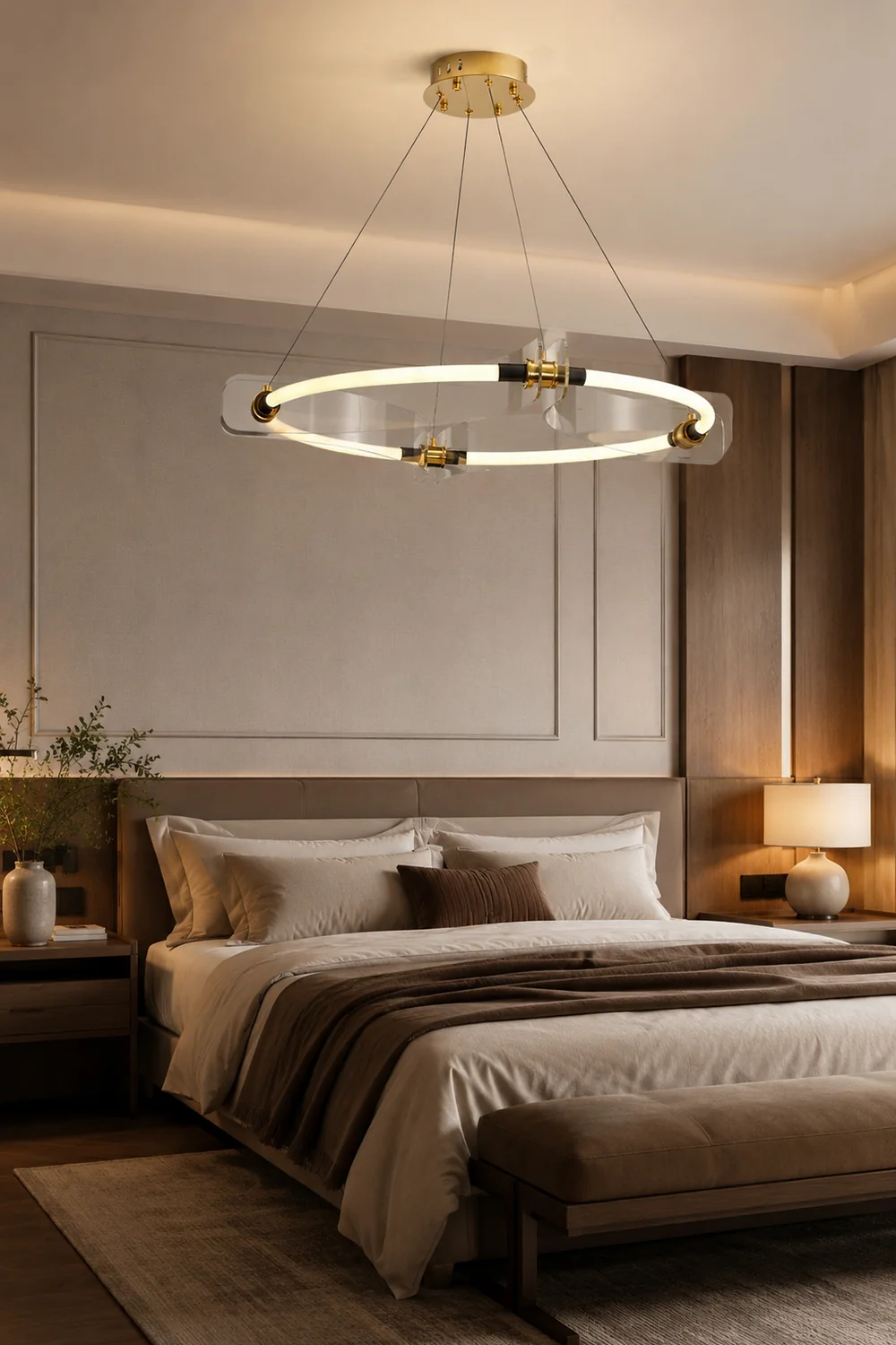Four Acrylics Round Chandelier - Lumpaz