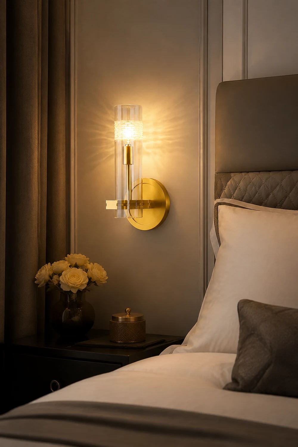 Glass Candlestick Wall Lamp - Lumpaz