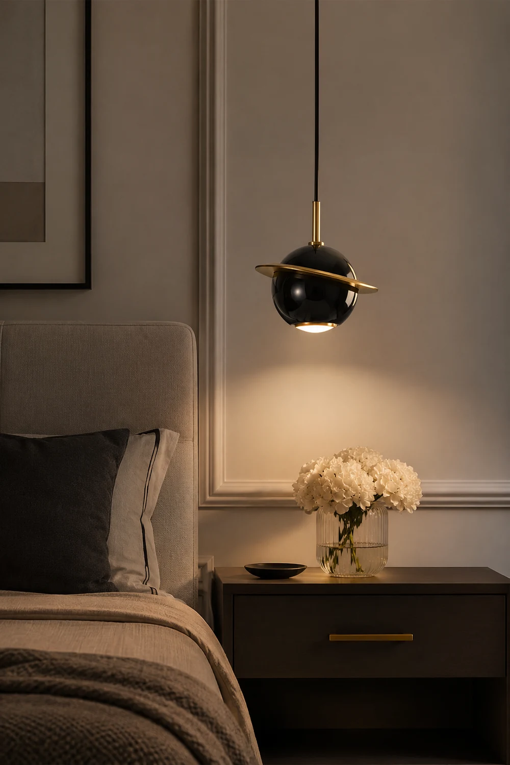 Marble Sphere Pendant Lamp - Lumpaz