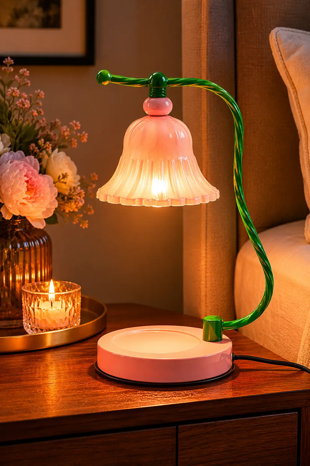 Pink Candle Table Lamp - Lumpaz
