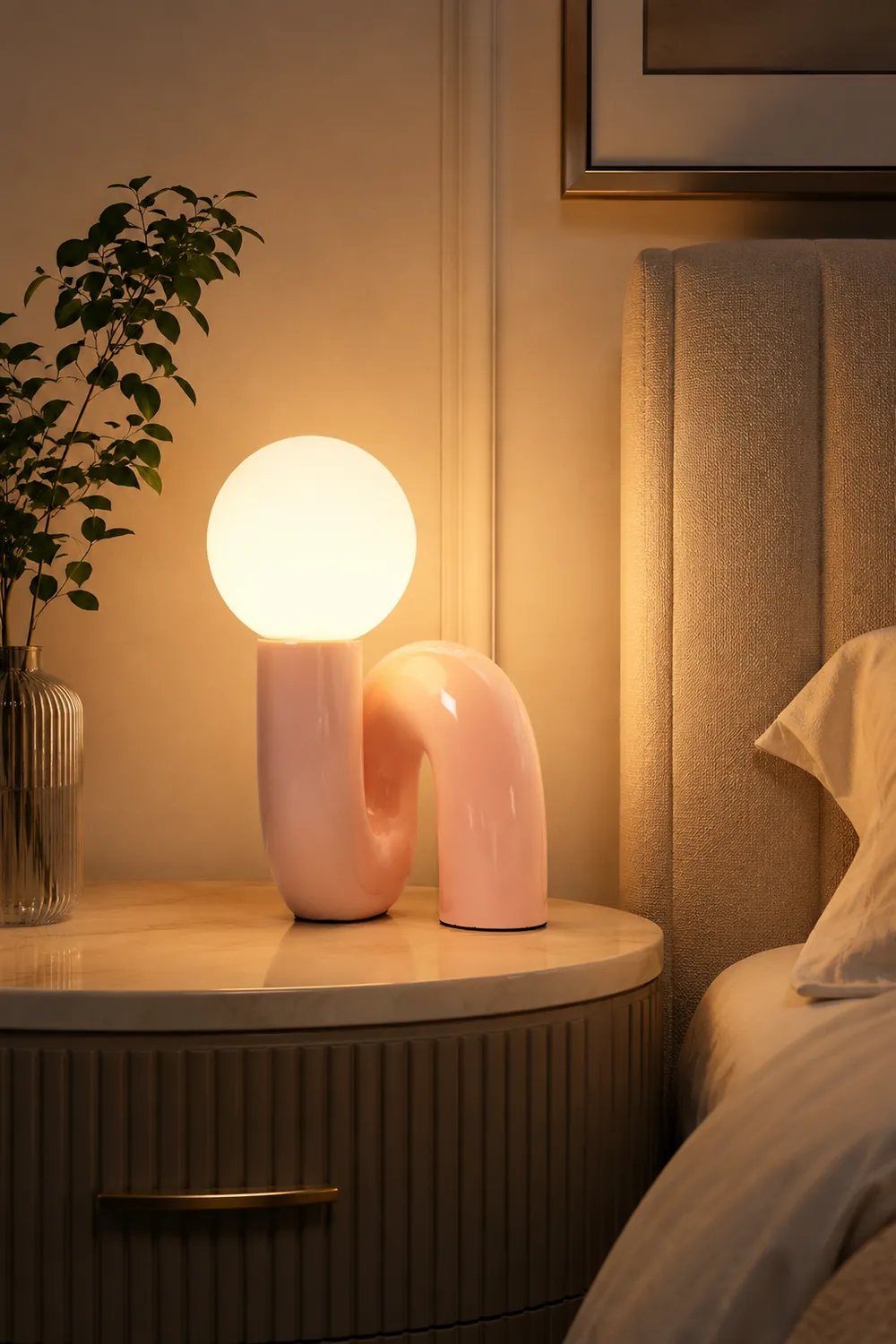 Spiral Glass Table Lamp - Lumpaz