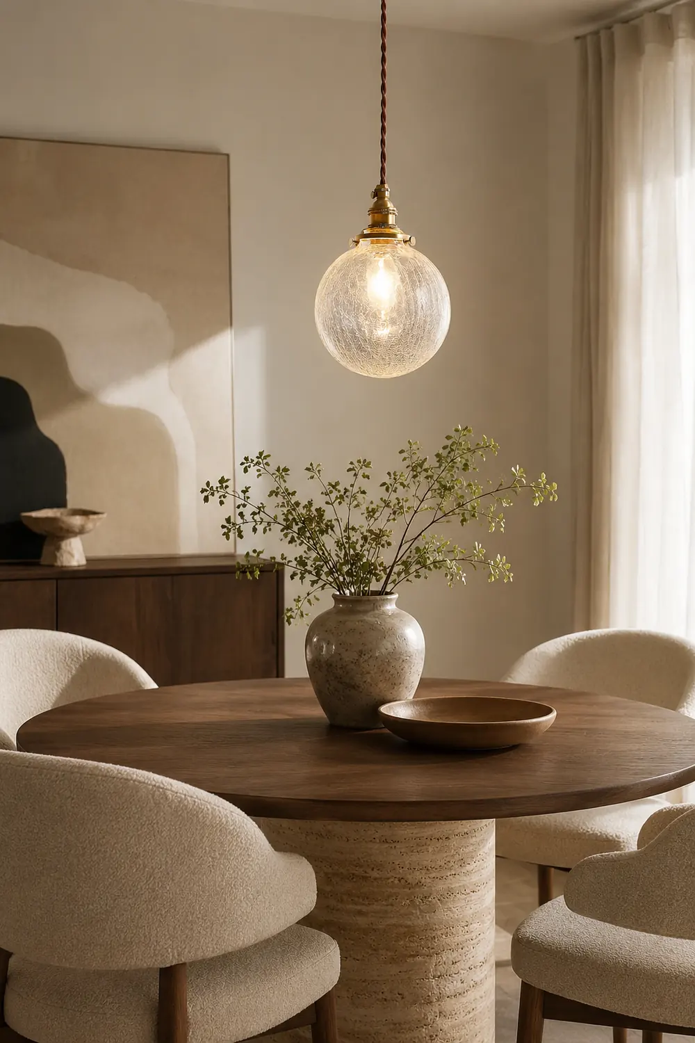Crackle Glass Pendant Light - Lumpaz