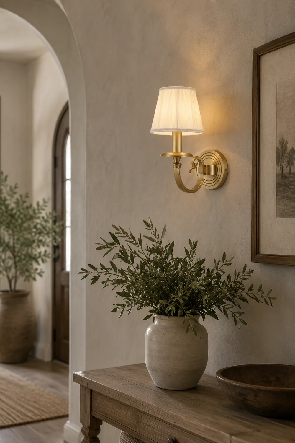 Pleated Brass Wall Lamp - Lumpaz