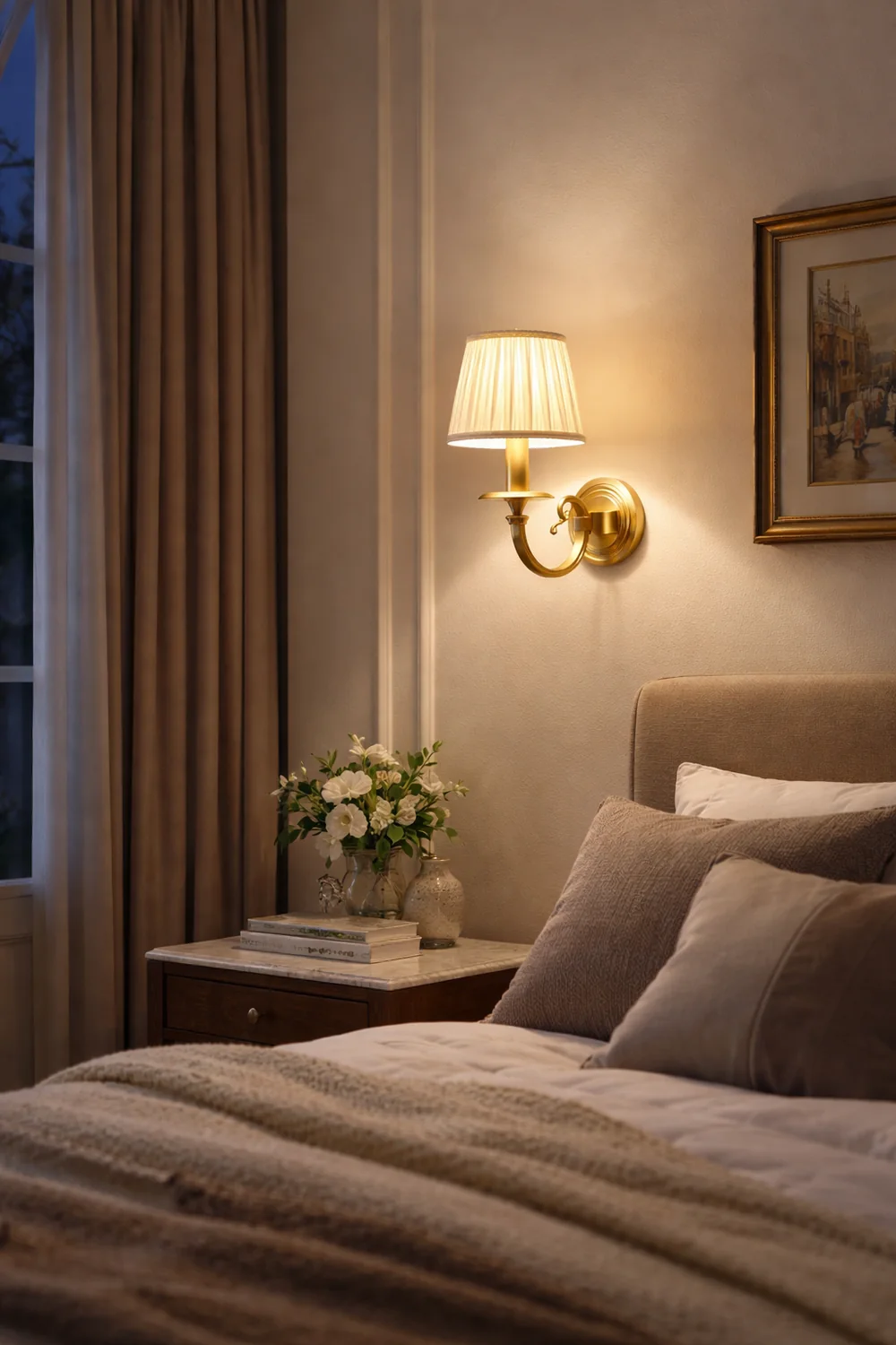 Pleated Brass Wall Lamp - Lumpaz