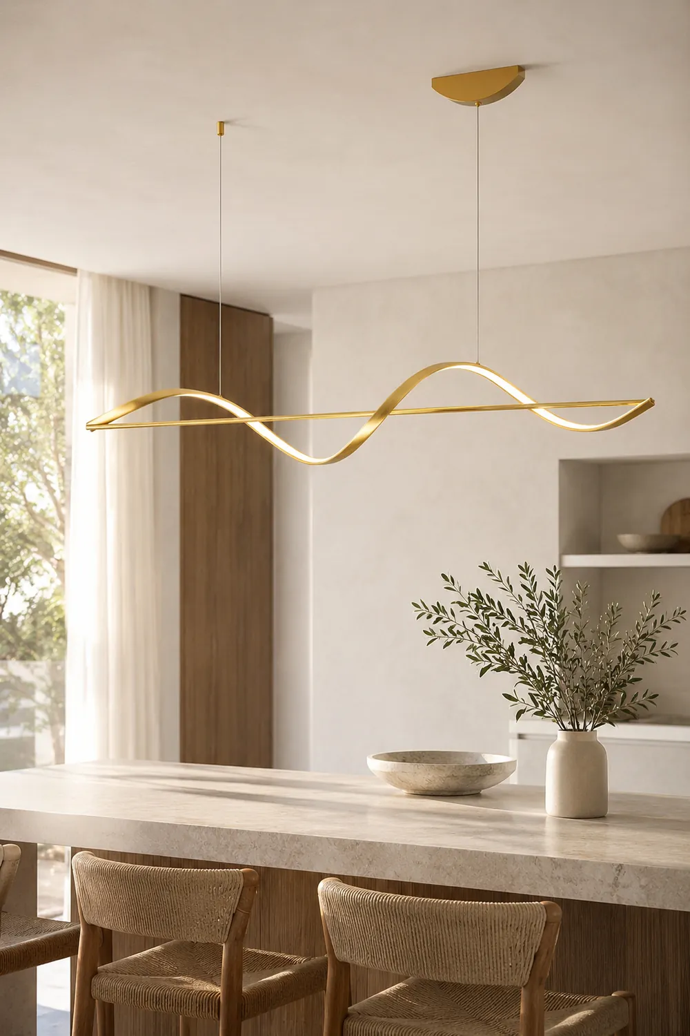 Whisper Linear Island Chandelier - Lumpaz