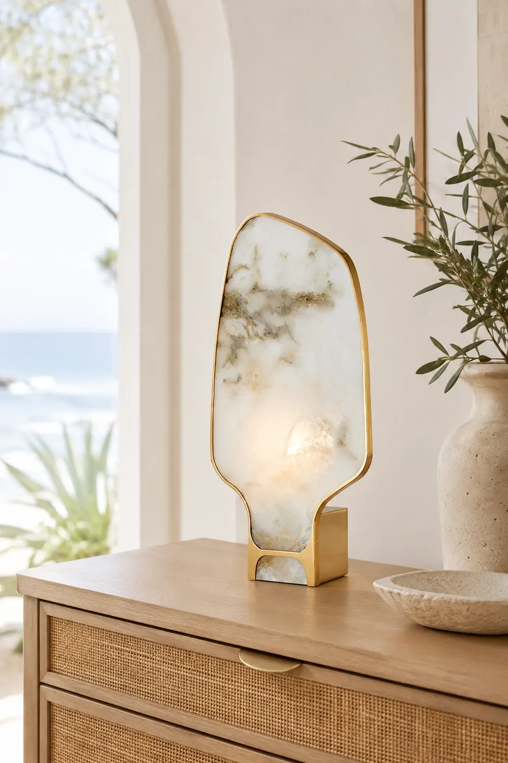 Andrea Alabaster Table Lamp - Lumpaz