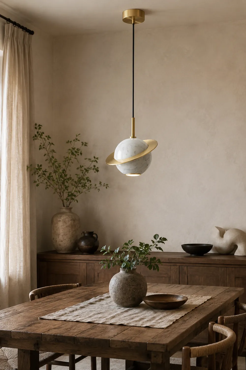 Marble Sphere Pendant Lamp - Lumpaz