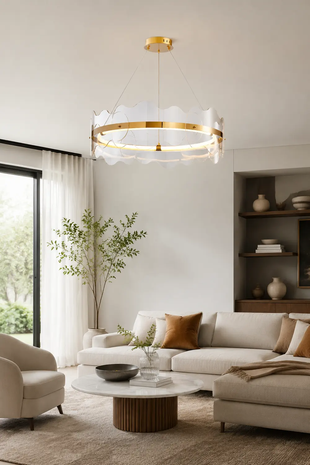 Acrylic Wave Chandelier - Lumpaz