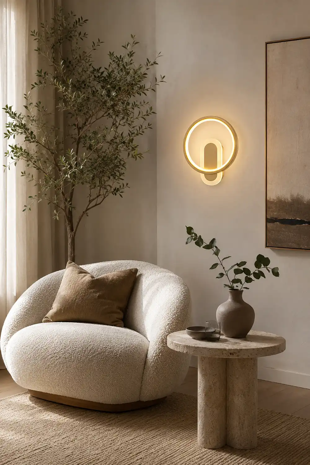 Round Brass Wall Lamp - Lumpaz