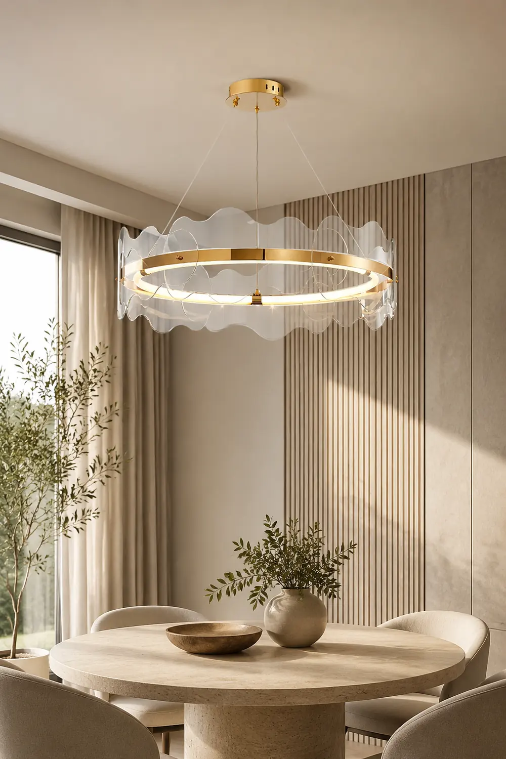 Acrylic Wave Chandelier - Lumpaz