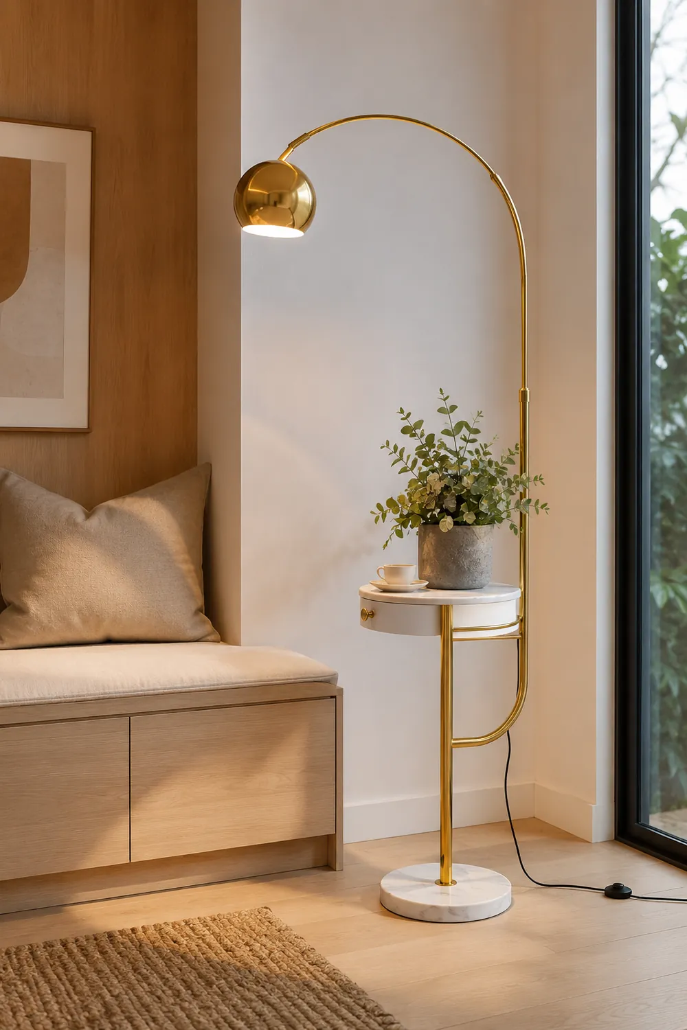 Arc Drawer Floor Lamp - Lumpaz