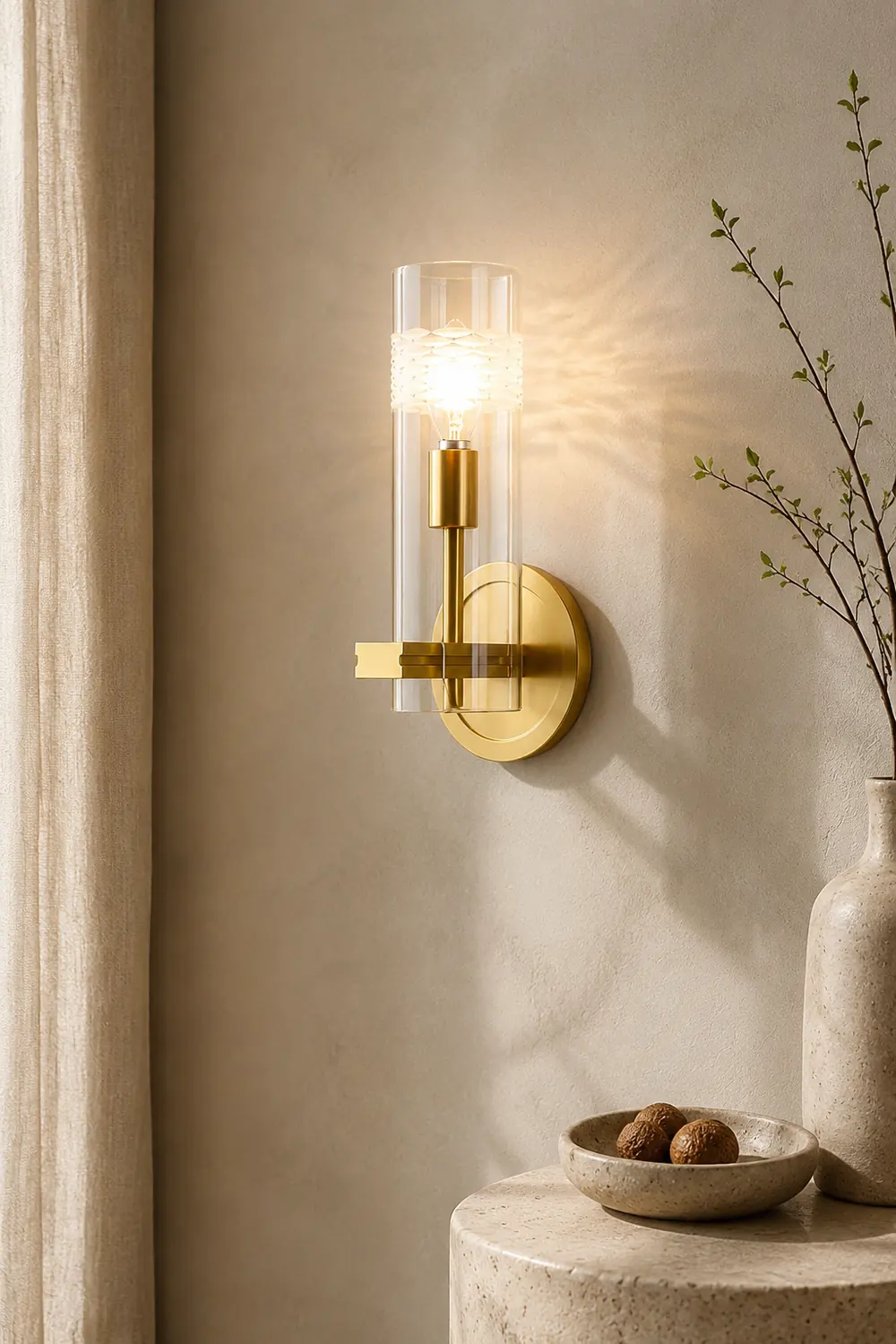 Glass Candlestick Wall Lamp - Lumpaz