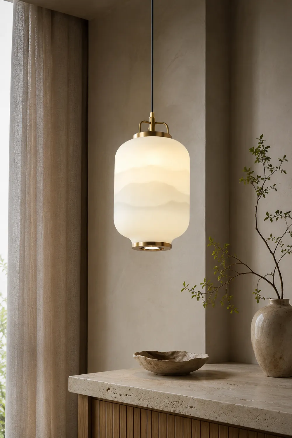 Ezio Tall Mini Glass Pendant Lamp - Lumpaz