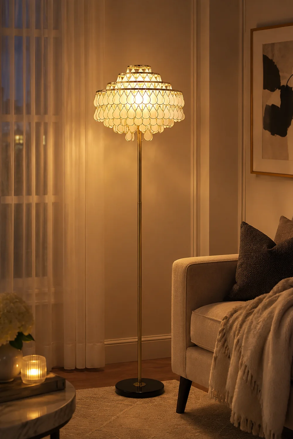 Vivant Shell Floor Lamp - Lumpaz