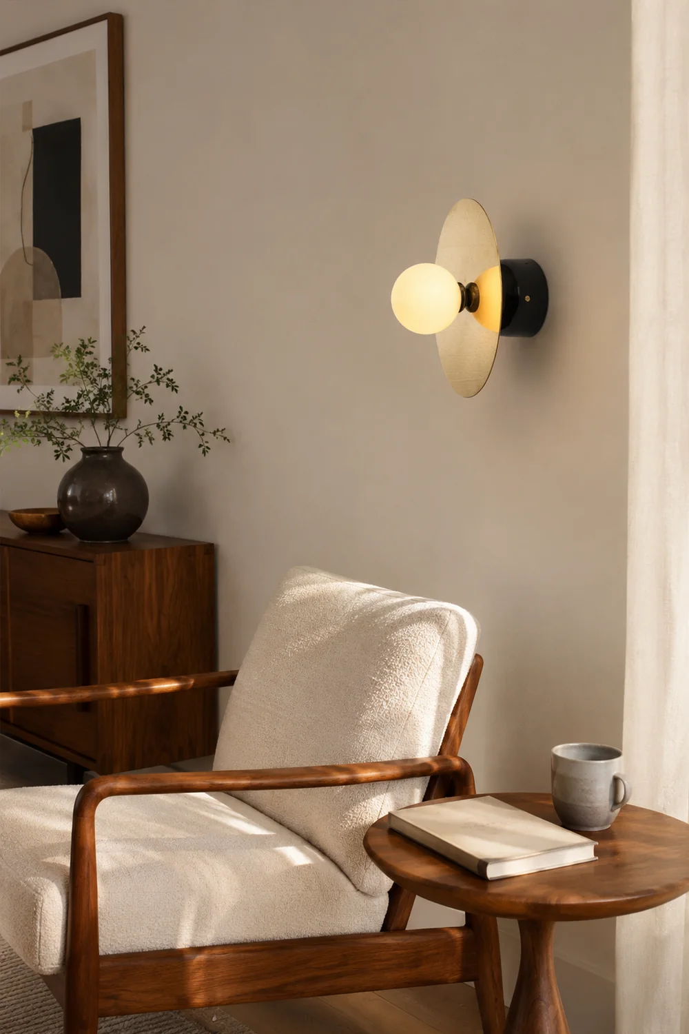 Disc And Sphere Wall Lamp - Lumpaz
