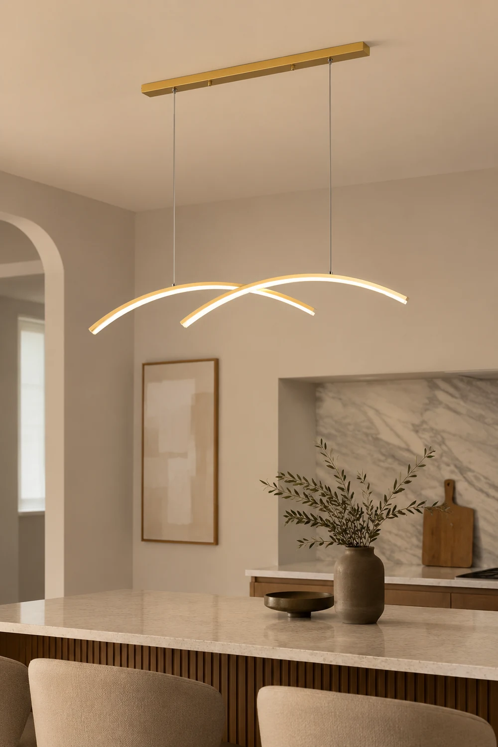 Oscillating Strip Island Chandelier - Lumpaz