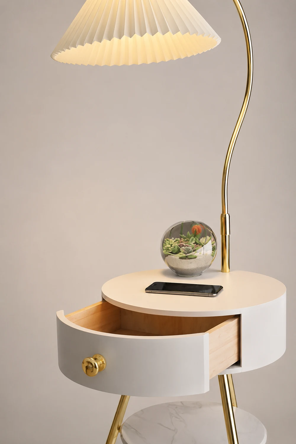 Pleated Drawer Floor Light - Lumpaz