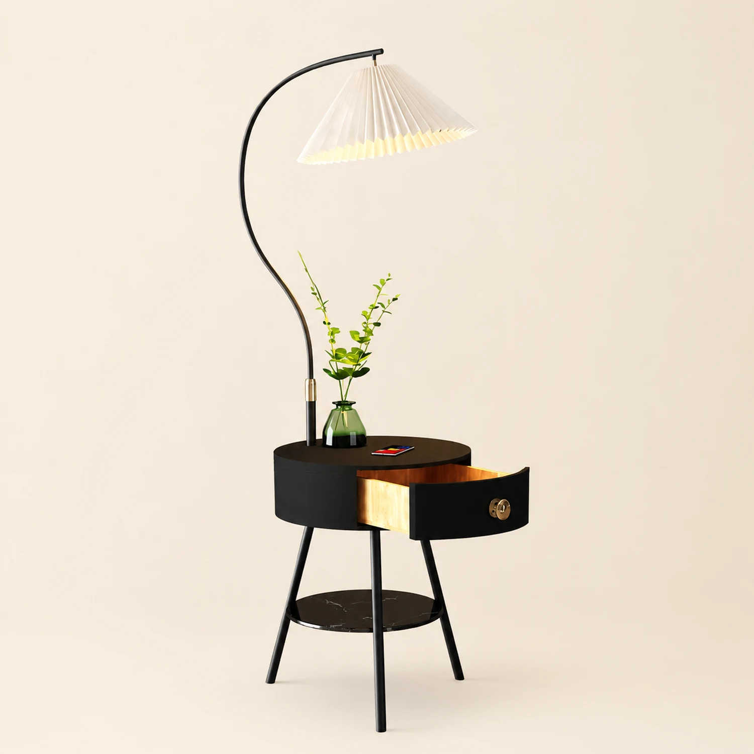 Pleated Drawer Floor Light - Lumpaz
