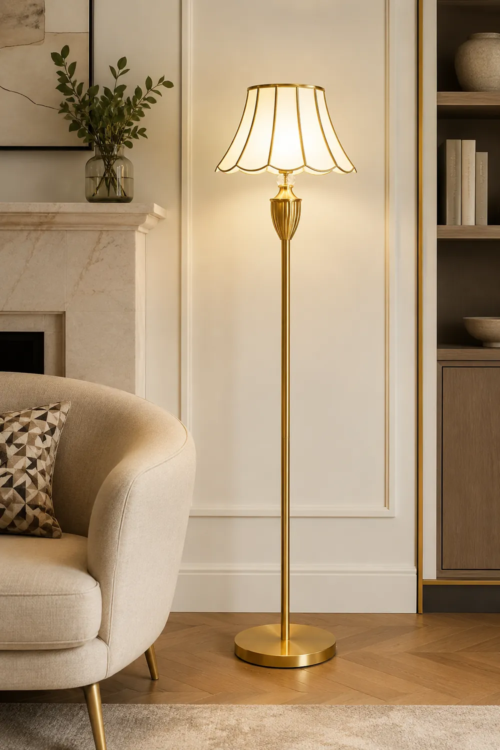 Kristall Brass Floor Lamp - Lumpaz