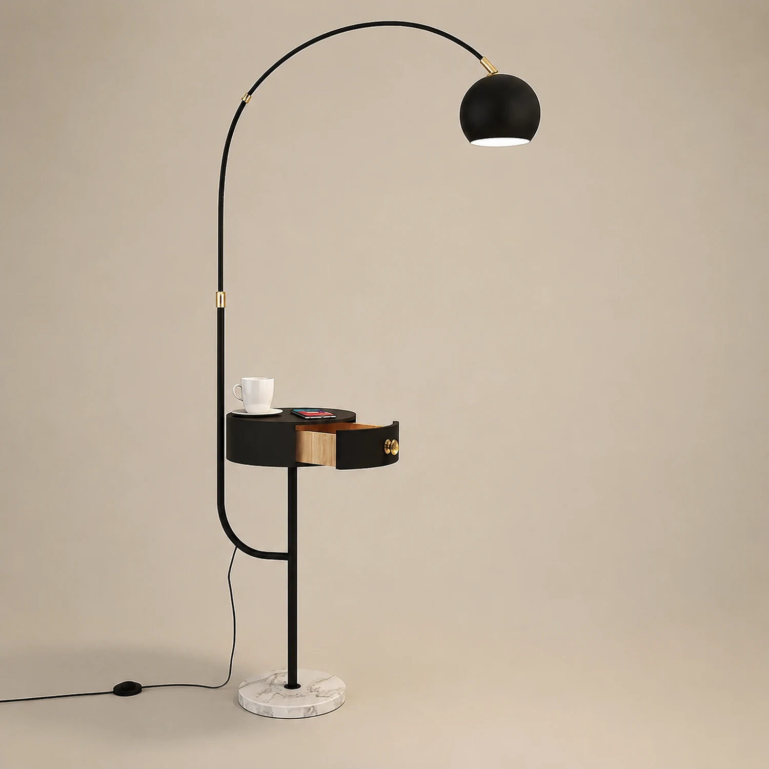 Arc Drawer Floor Lamp - Lumpaz