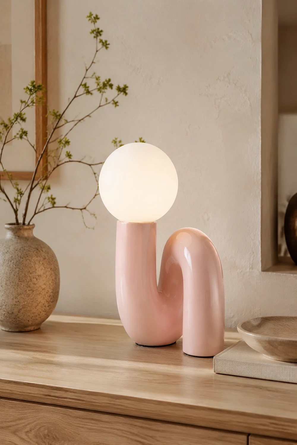 Spiral Glass Table Lamp - Lumpaz