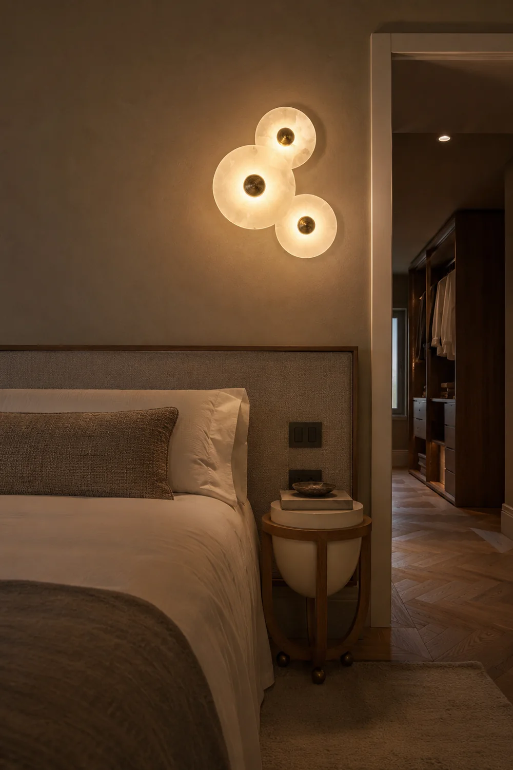 Round Alabaster Combination Wall Lamp - Lumpaz