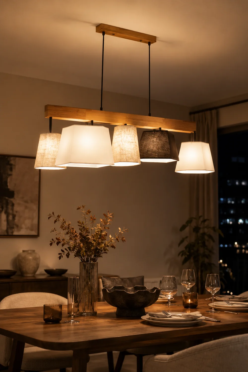 Lindby Wooden Chandelier - Lumpaz